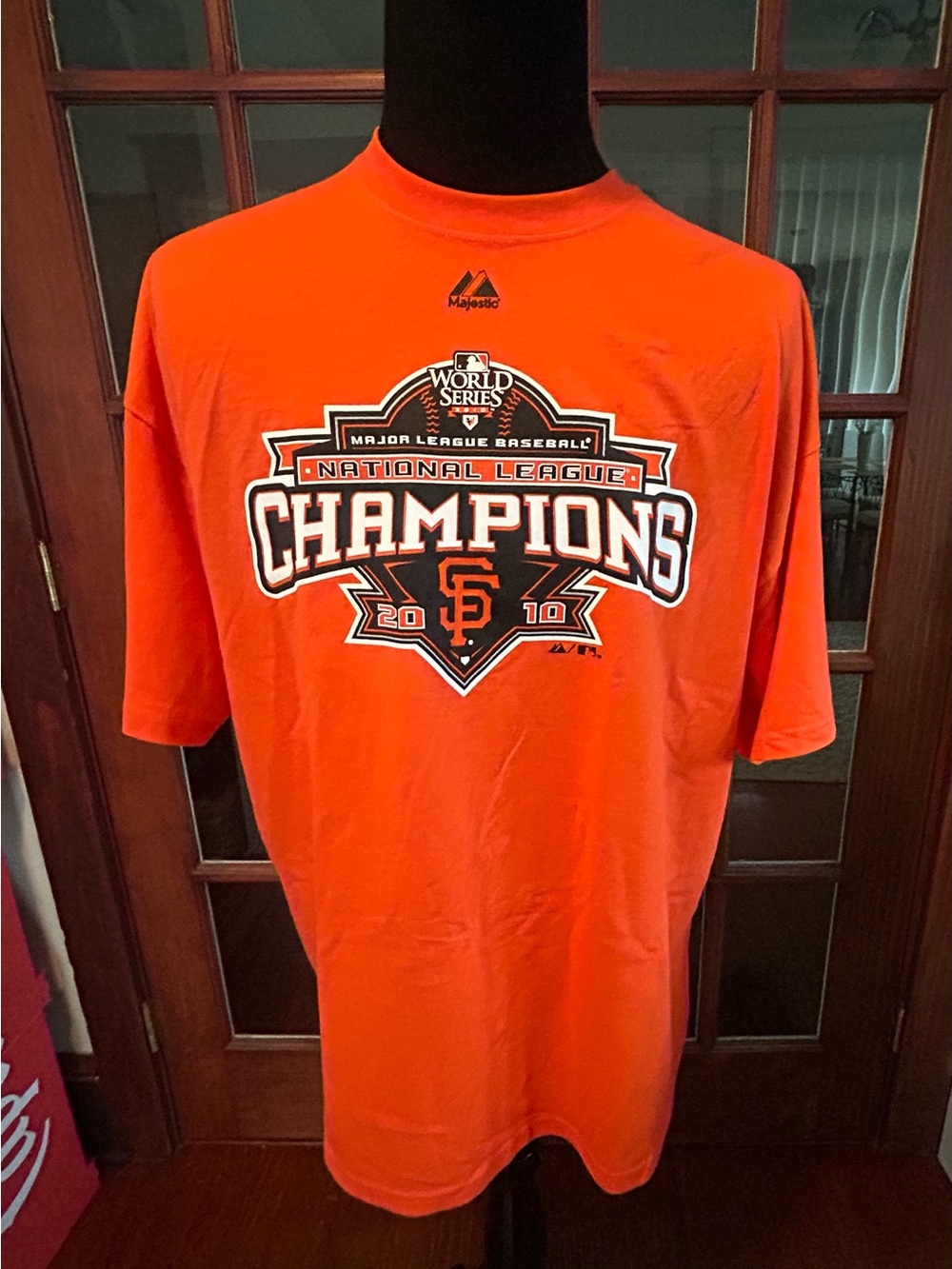 San Francisco Giants 2010 National League Champions T Shirt Mens 2 XL Orange NOS